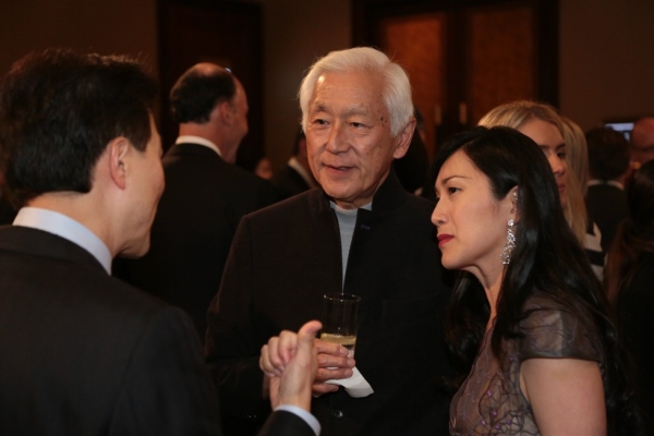 From left to right: Dominic Ng, Chairman and CEO of East West Bank; Oscar L. Tang, Asia Society Trustee; and Hsin-Mei Agnes Hsu-Tang, PhD.