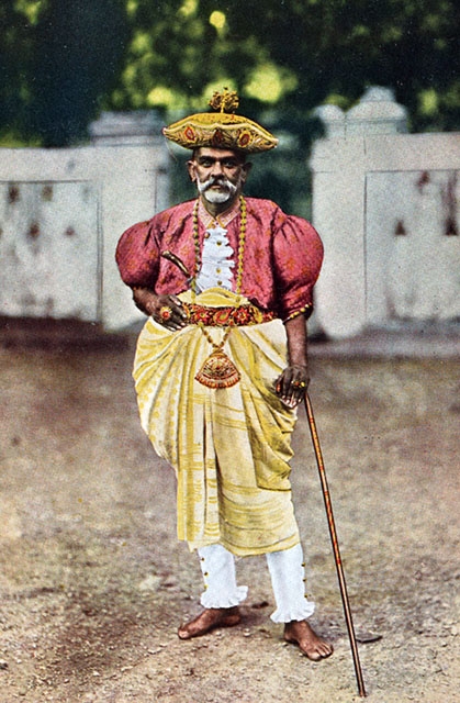 "Kandyan chief, Ceylon." (John & Co./New York Public Library)