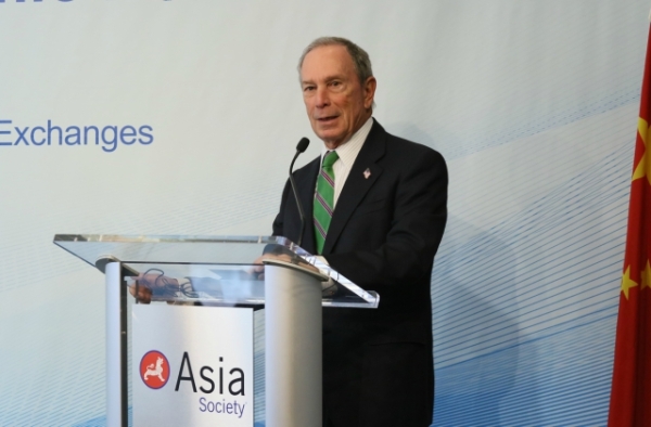 Michael Bloomberg speaks at Asia Society. (Ellen Wallop/Asia Society)