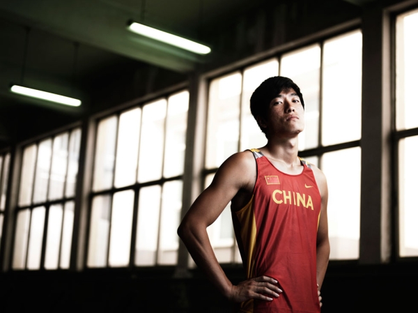 Chinese Olympic gold medalist Liu Xiang poses for a portrait shoot at the National Sports Training Centre on July 1, 2007 in Beijing, China. (Adam Pretty/Getty Images)