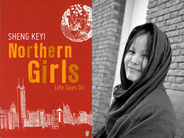 L:  "Northern Girls" by Sheng Keyi (Penguin Group Australia, 2012). R: The author (Feng Tang).