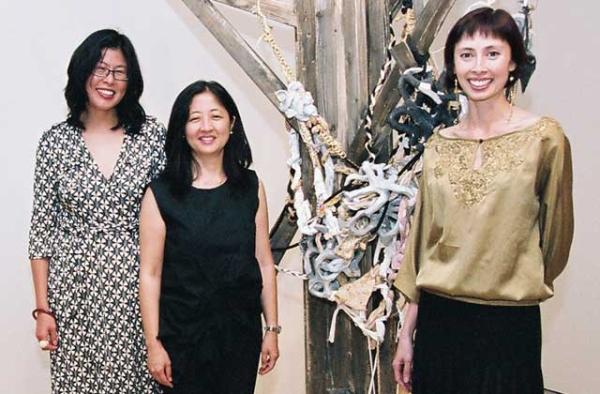 L to R: Susette Min, Karin Higa, and Asia Society Museum Director Karin Higa, co-curators of the Asia Society Museum exhibtion "One Way or Another: Asian American Art Now" at Asia Society Museum in Sept. 2006. 