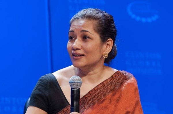 Durreen Shahnaz speaks at the Clinton Global Initiative Winter Meeting on February 10, 2015. (Juliana Thomas)