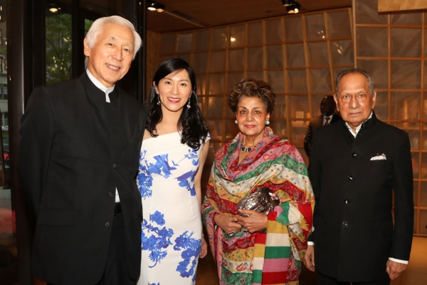 (Left to right) Oscar Tang, Tang Dynasty Ball Co-Chair; Agnes Hsu-Tang, Tang Dynasty Ball Co-Chair; Her Royal Highness Princess Jeet Nabha Khemka; and Nand Khemka.