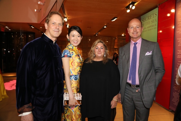 (Left to right)  Shayne Doty, Asia Society; Saina, Richemont/Montblanc; Vanessa Noel; and Prince Dimitri Karageorgevich.