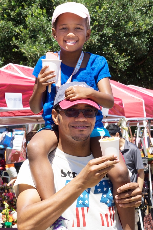 Father and son enjoying AsiaFest