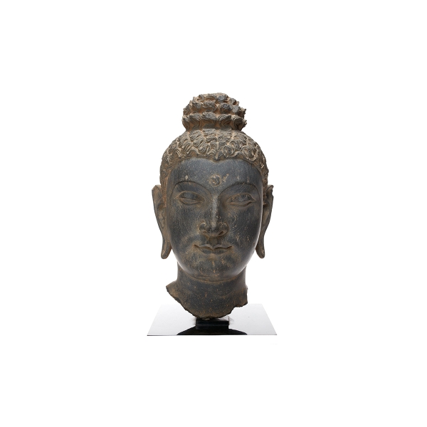 Head of Buddha. Pakistan, Gandhara area. Kushan period, late 2nd–early 3rd century.