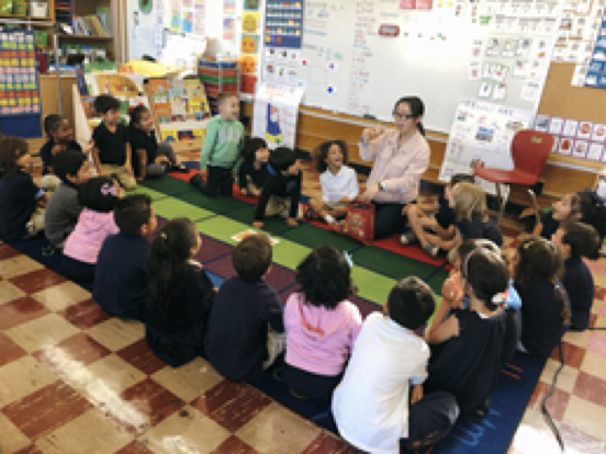 Kindergarten students enjoying an engaging lesson in Mandarin with their teacher