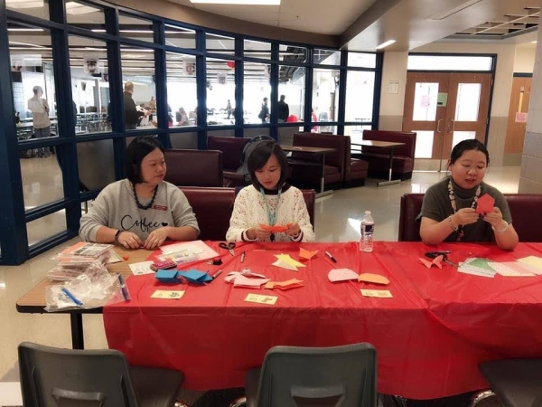 Crafts station provided by FCPS Chinese teachers at the Confucius Classroom Day