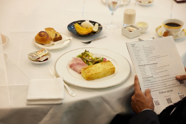 Breakfast served at the Art for Breakfast 2021 on October 5