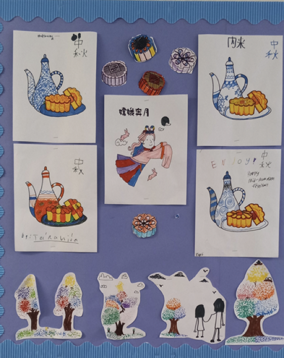 EVA students' work samples for Chinese Mid-Autumn Festival