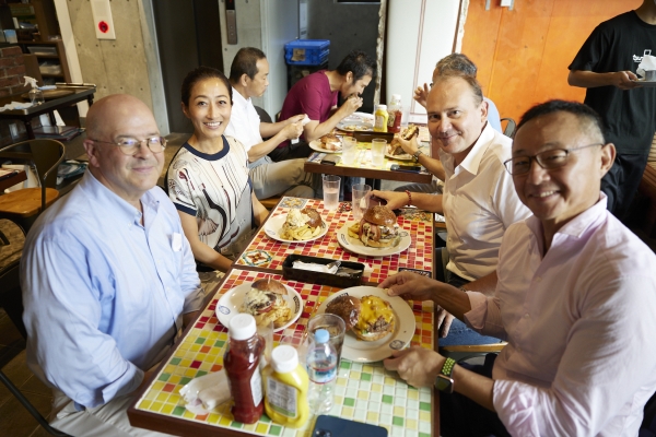 Founding Member from left, Ed Rogers, Mariko Magnan, Jacques Magnan and Tatsuo Kawasaki at Tsunami