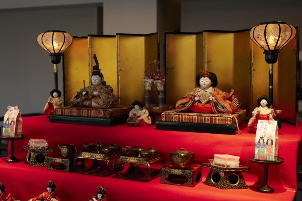 Japanese Hina dolls on display at I-House lounge