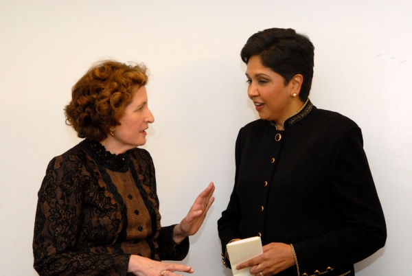 Cynthia Polsky and Indra Nooyi