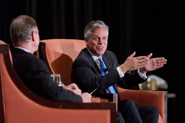 Huntsman stresses the need to foster "people-to-people" relationships and connections. (Richard Carson)
