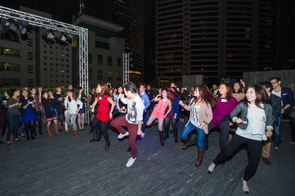 A surprise flash mob dance was immediately followed by the fashion show on February 22. (Nick Mak)