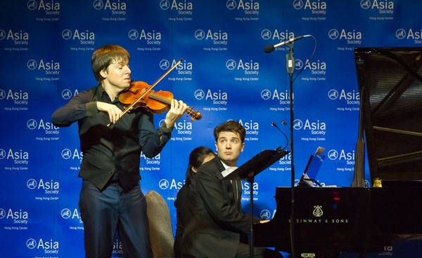 Joshua Bell and Alessio Bax playing at Asia Society Hong Kong Center on November 3, 2013