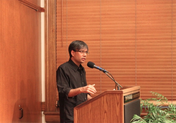 Author Amit Chaudhuri talked about his latest book, Calcutta: Two Years in the City, at a Meet the Author event co-hosted with the Mechanics' Institute (Asia Society)