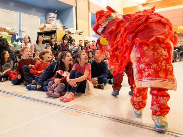 Beacon Hill International School celebrates Chinese New Year with special performances from Mandarin Immersion students at an assembly for the whole school. 