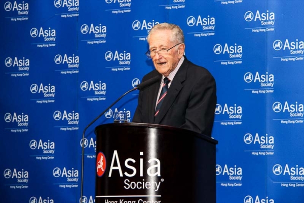 Ambassador Levin speaks in a presentation on Myanmar’s military dictatorship and the rise of Aung San Suu Kyi.         
 