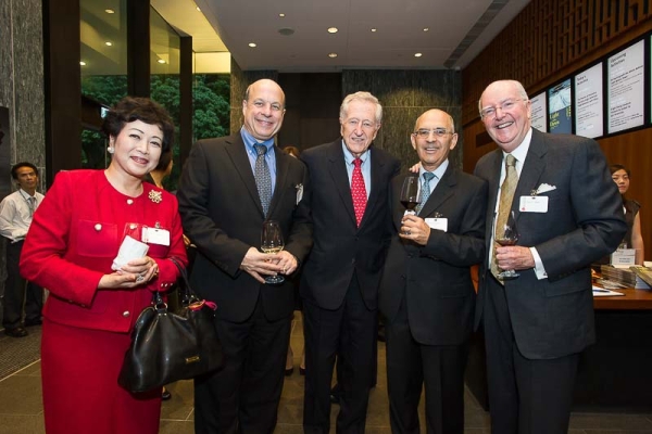 Ambassador Levin with guests at the 7th Ambassador Burton Levin Lecture Series.
