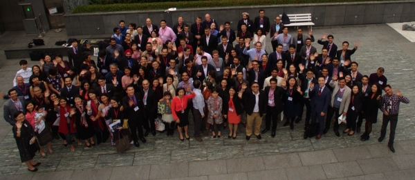 Asia 21 Young Leaders gathered at the Asia Society Hong Kong Centre Rooftop during the Asia 21 Anniversary Summit held on December 2-4, 2015