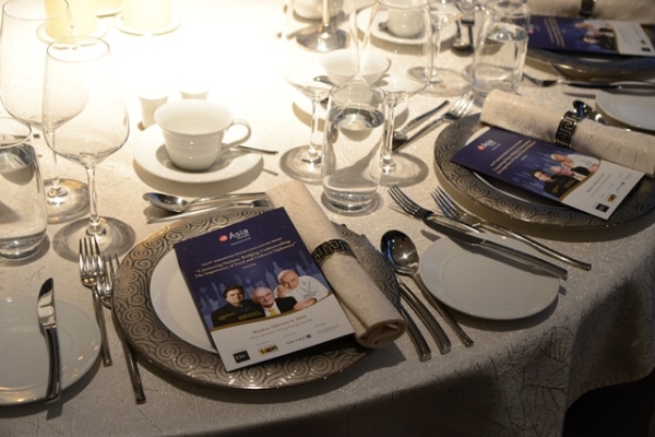 The 8th Ambassador Burton Levin Lecture series on food and cultural diplomacy featured Adam Platt, Oliver Platt, and Nicholas Platt on February 9, 2015 at Asia Society Hong Kong Center. (Asia Society Hong Kong Center)