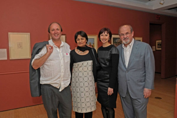 L to R: William Dalrymple, Vidya Dehejia, Melissa Chiu, and Salman Rushdie. (Elsa Ruiz)
