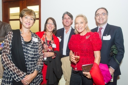 Guests and Elaine Forsgate Marden (second from the right), Producer of the Documentary at the Drink Reception before the Screening on May 5, 2014. (Asia Society Hong Kong Center)