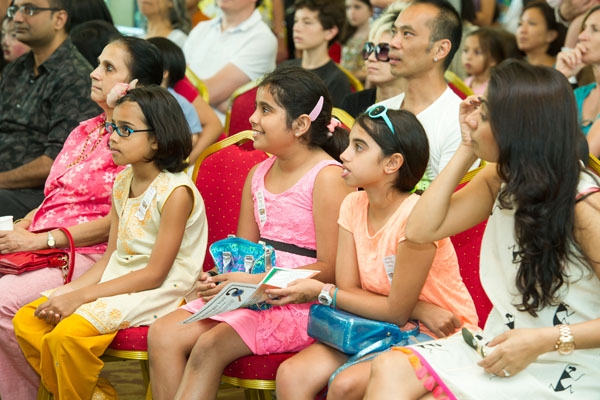 Audience enjoying the Bhangra dance performances at The Hong Kong Jockey Club Hall