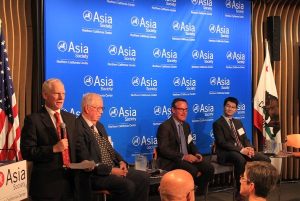 N. Bruce Pickering, Executive Director ASNC, welcomes the panelists. (Asia Society)