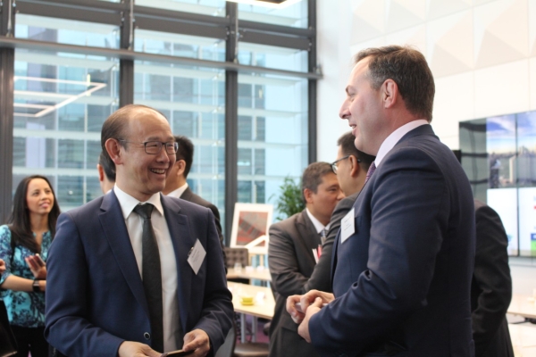 L-R Iwan Sunito, CEO Crown Group and Doug Ferguson, Chairman Asia Society Australia 