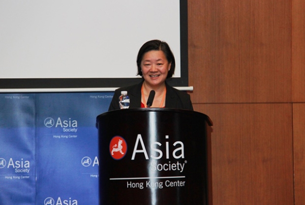 Ms. S. Alice Mong, Executive Director of Asia Society Hong Kong Center gave an opening speech at the event on December 11, 2014.
