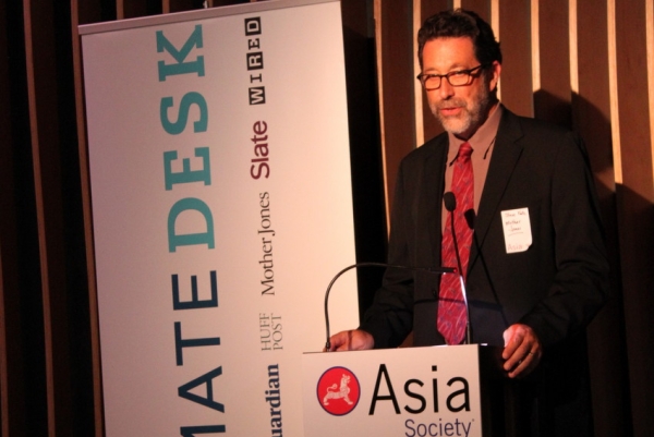 Steve Katz, Publisher of Mother Jones, delivered welcoming remarks (Asia Society)