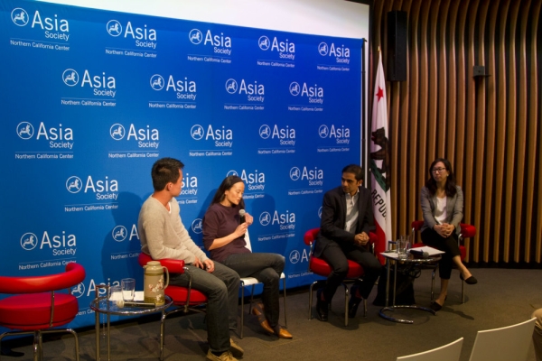 Panelists Ju Hong, Katherine Gin, Anoop Prasad, Grace Lee (Asia Society)