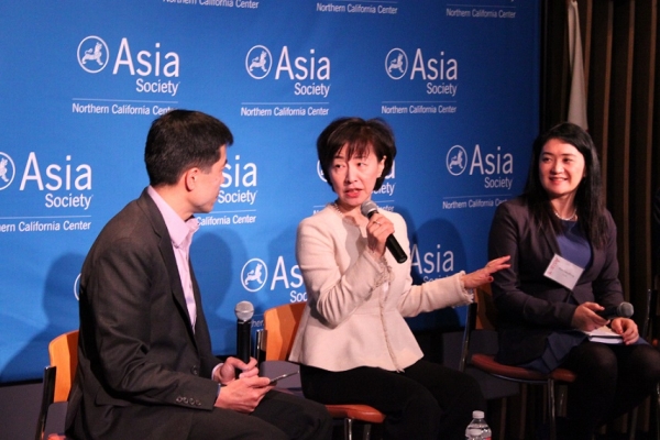 Sasaki joined the panel discussion as well; she flew from Japan for this event. (Asia Society)