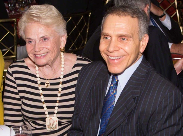 Asia Society Trustee Mitchell Julis (R) and his mother, Thelma Julis (L). (Bennet Cobliner)