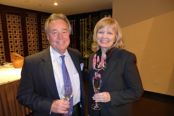 Ken Petrilla and Diane Long, Executive Director of the California-China Trade and Investment Office (Asia Society)