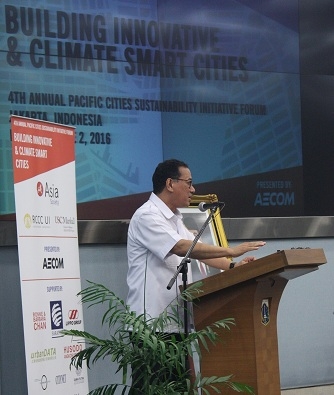Komara Djaya sharing his insights on how to create a sustainable Jakarta