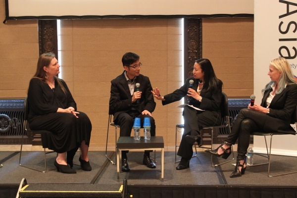 Panel two featured Michelle Yun, Britta Erickson, Li Huayi, Artist, and Cheryl Haines (Asia Society)