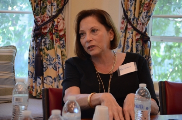 Barbara Rakusin, Executive Director of the Long Island-based community services center Youth and Family Counseling Agency, spoke about the work her organization does. (Jenny Xu)