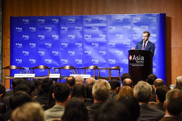 Deputy Prime Minister of Russian Federation Arkady Dvorkovich spoke at Asia Society Hong Kong Center.