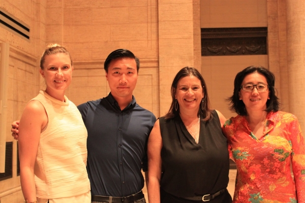 Allison Harding, guest curator of Asian Art Museum's 28 Chinese exhibition; artist Yan Xing; arts writer and editor Barbara Pollack; and curator and art historian Abby Chen. (Asia Society)
