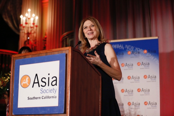 Dawn Hudson, CEO of the Academy of Motion Picture Arts and Sciences speaks during the 2016 U.S.-China Film Gala Dinner held at the Millennium Biltmore Hotel on Wednesday, November 2, 2016, in Los Angeles, California. 