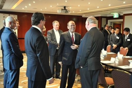 L to R: Hon Warwick Smith, Asia Society Australia, President Aquino and Mike Smith, Australia and New Zealand Banking Group.