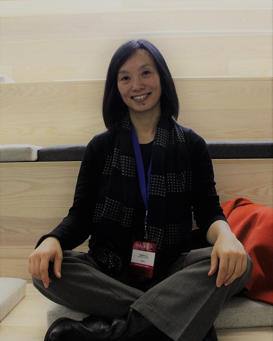 Yingzhao Liu of LinkedIn takes a break before the afternoon workshop (Stesha Marcon).