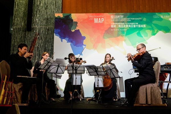 The Hong Kong New Music Ensemble’s performance at No Country: Contemporary Art for South and Southeast Asia opening dinner