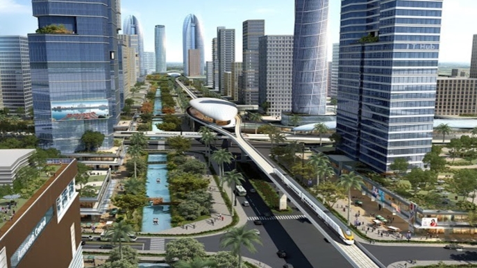 Rendering of the Amaravati Smart City