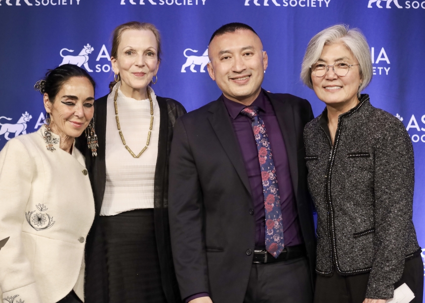 L-R: Shirin Neshat, Alexandra Munroe, Huang Ruo, Kyung-wha Kang
