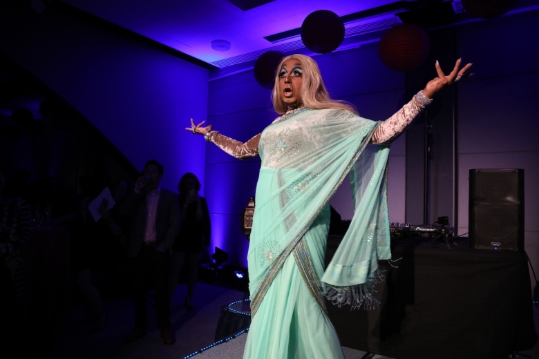 LaWhore Vagistan performs at the Asia in America party